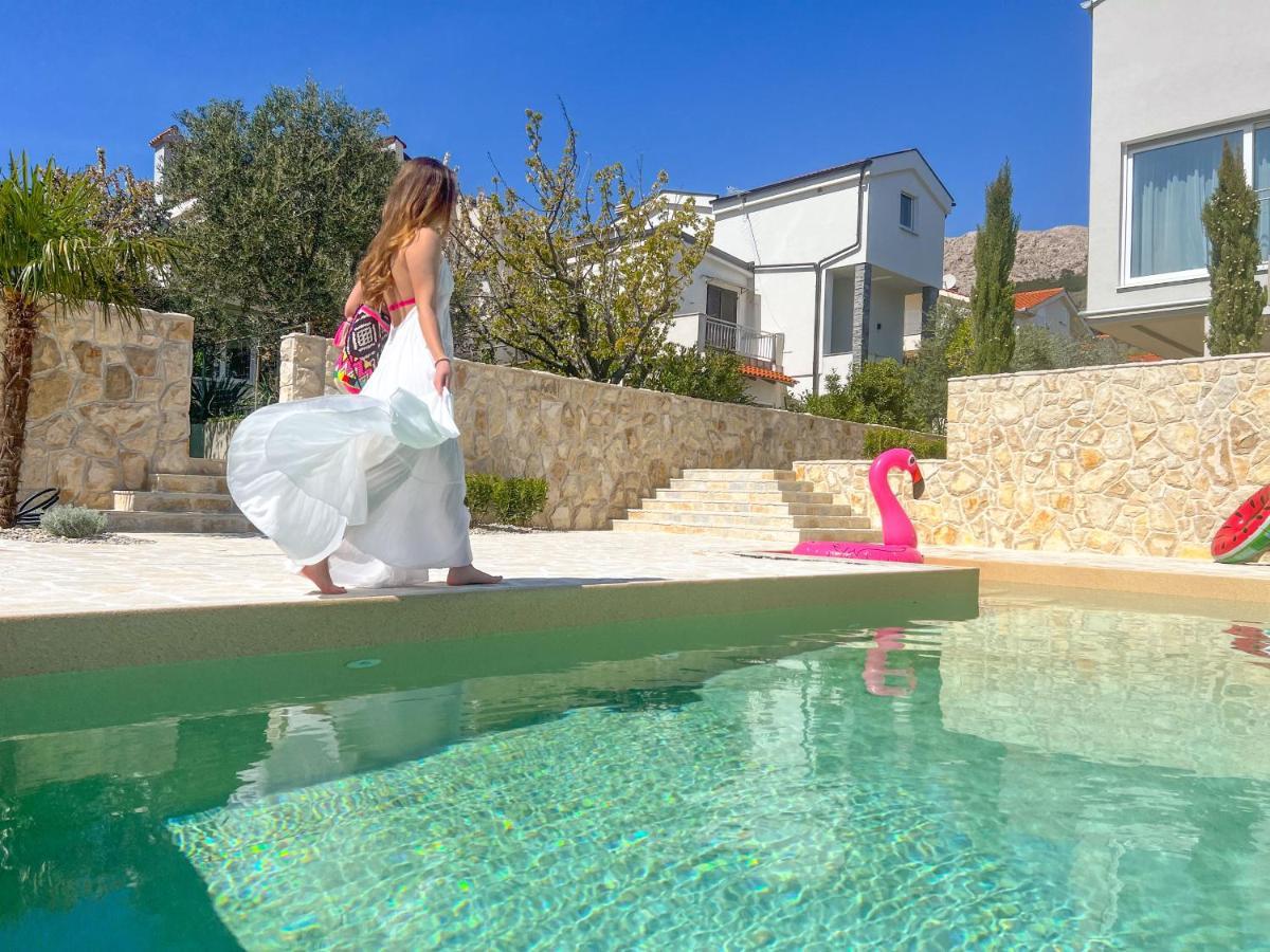 Apartment Baska Mit Poolarea - Krk, Kroatien Kültér fotó