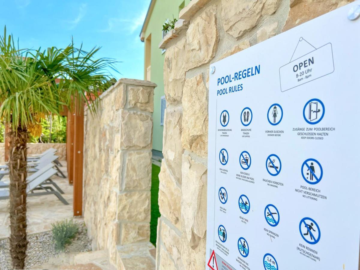 Apartment Baska Mit Poolarea - Krk, Kroatien Kültér fotó