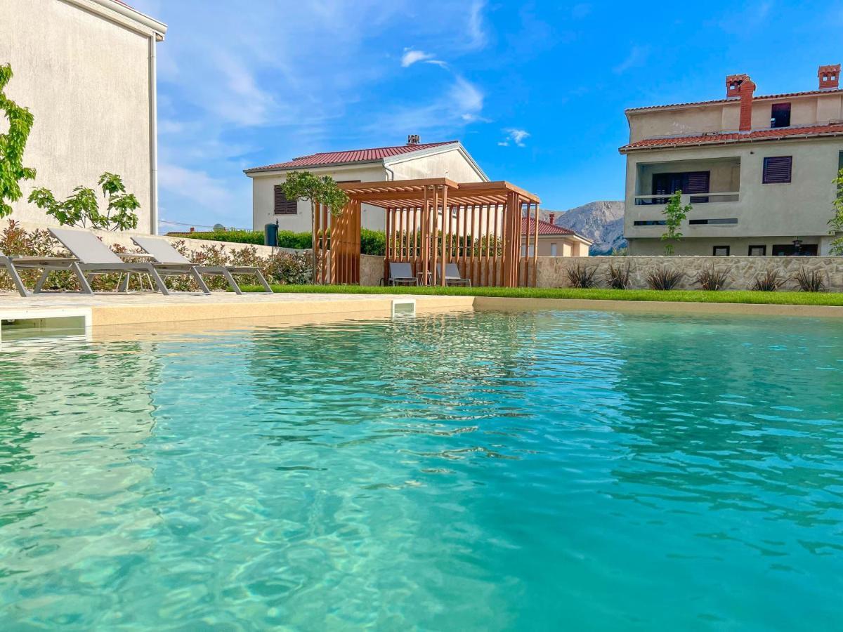 Apartment Baska Mit Poolarea - Krk, Kroatien Kültér fotó