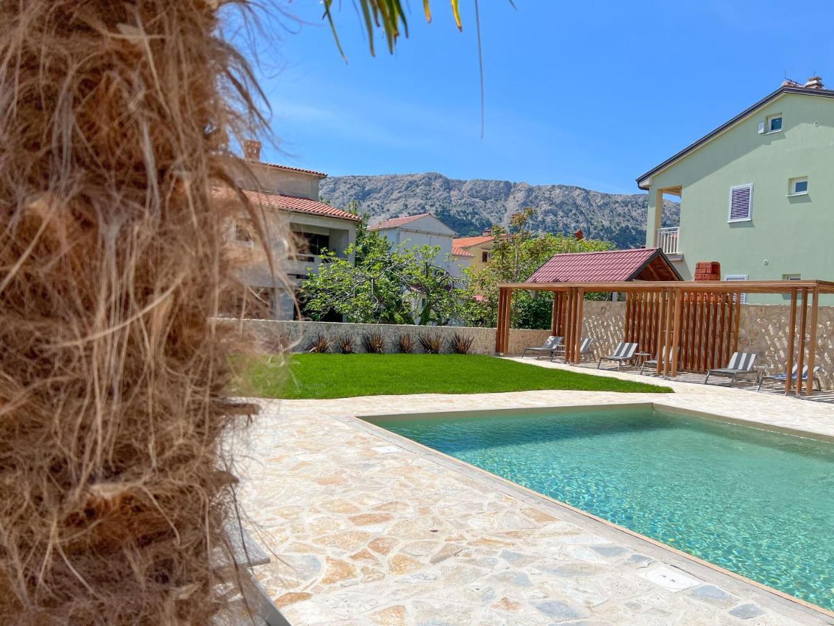 Apartment Baska Mit Poolarea - Krk, Kroatien Kültér fotó