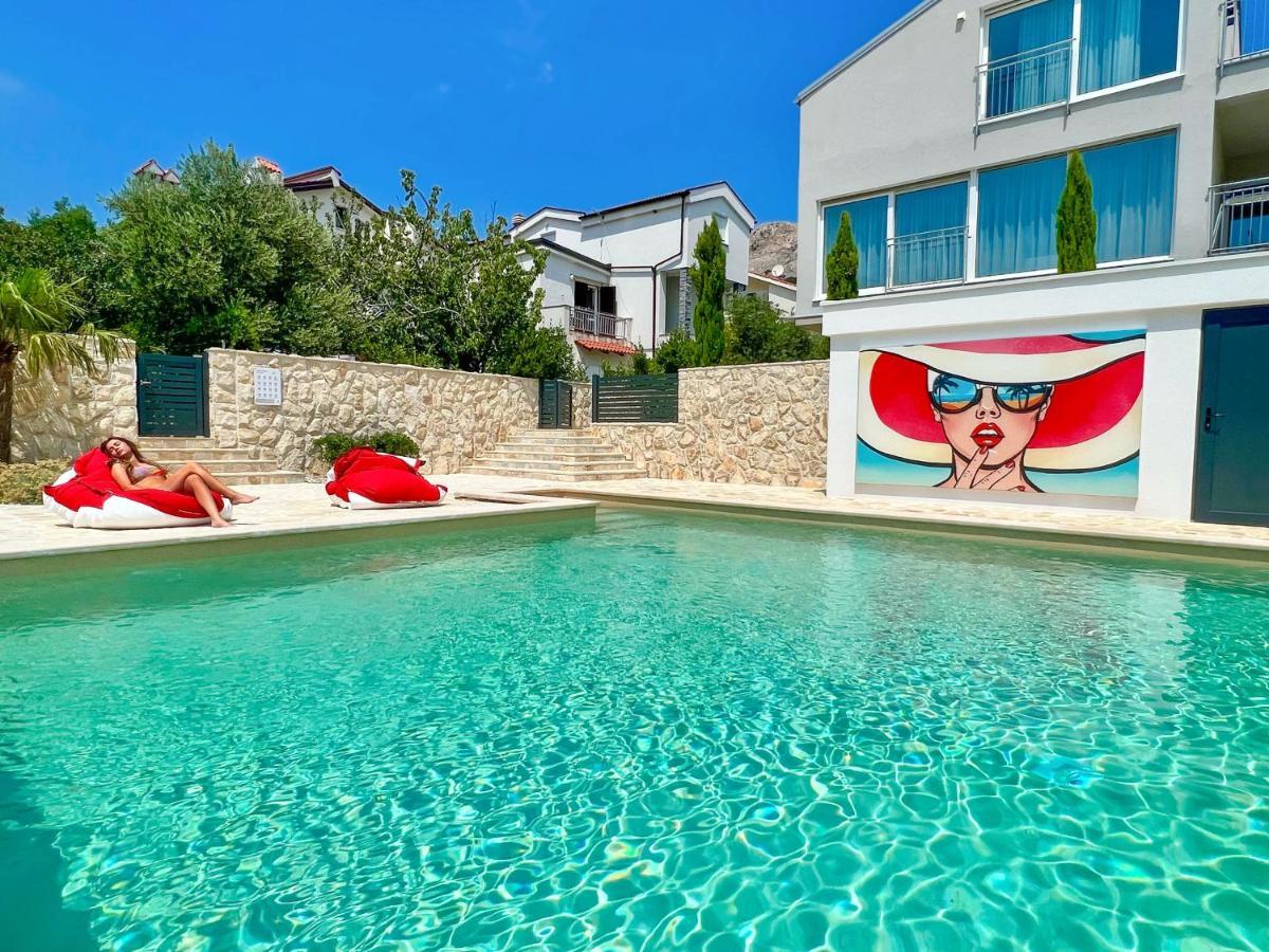 Apartment Baska Mit Poolarea - Krk, Kroatien Kültér fotó